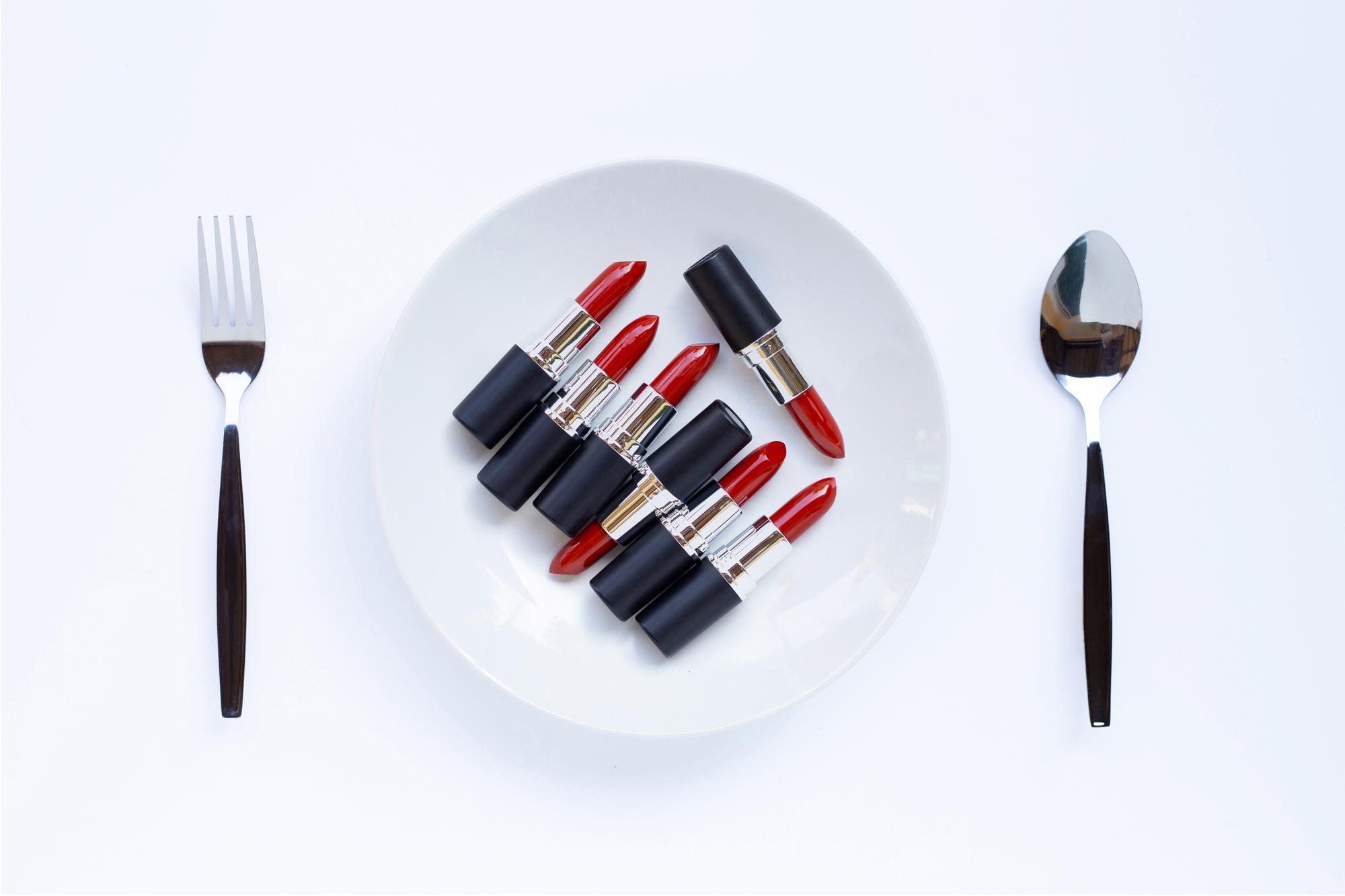Tasting setup with plated courses
