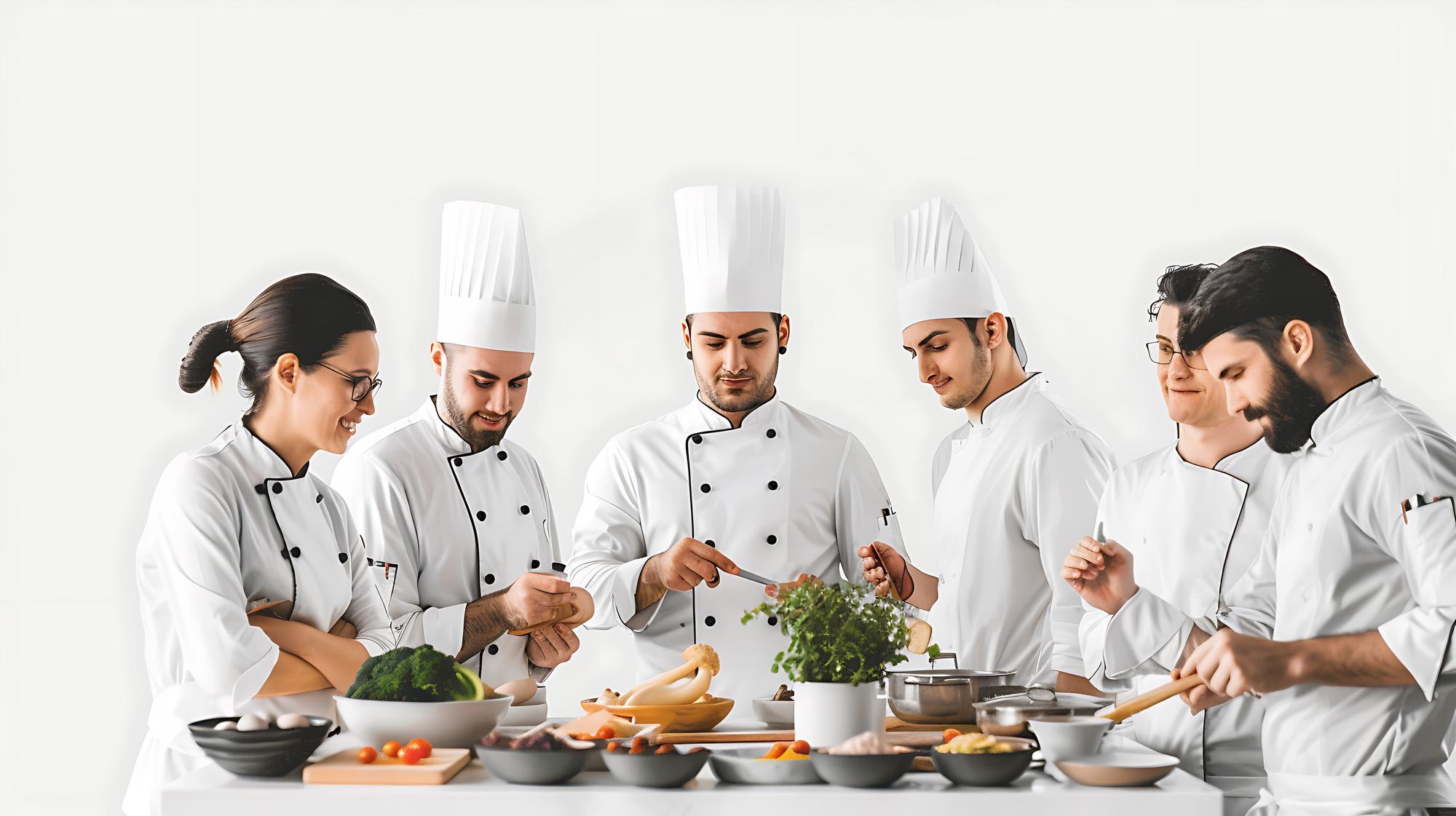 Chef conducting a team workshop